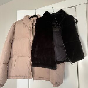 Stylish Women's Black and Tan Jackets